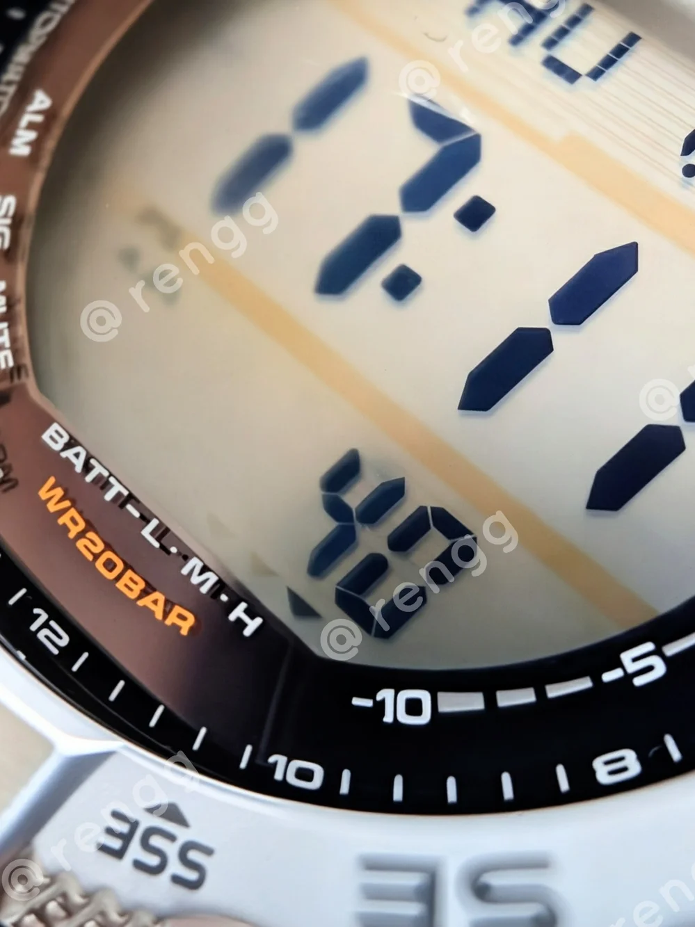 Casio Pro Trek Digital Compass Watch - Black & Silver with Orange Accents